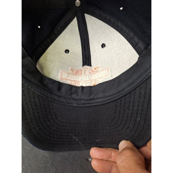Harley-Davidson Hat Cap Strap Back Blue Embroidered Bar & Shield Biker Mens - Picture 8 of 10